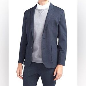 Express Men's Navy Pinstripe Suit Jacket/Blazer | Size S